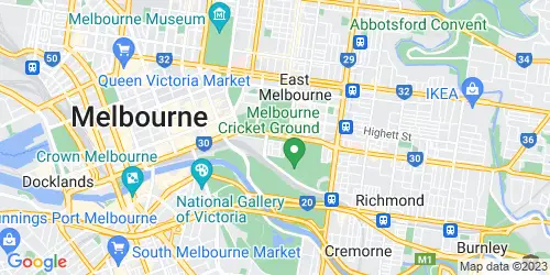 East Melbourne crime map