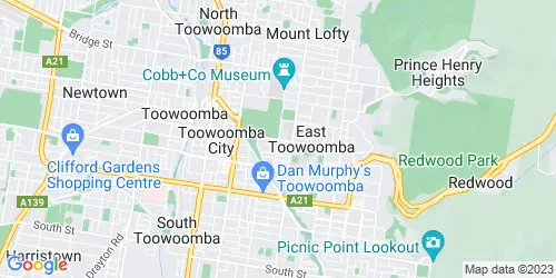 East Toowoomba crime map