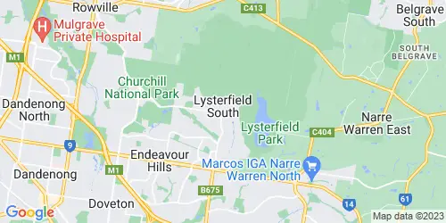 Lysterfield South crime map