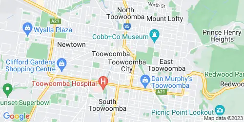 Toowoomba City crime map