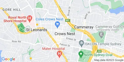 Crows Nest crime map