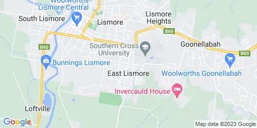 East Lismore crime map