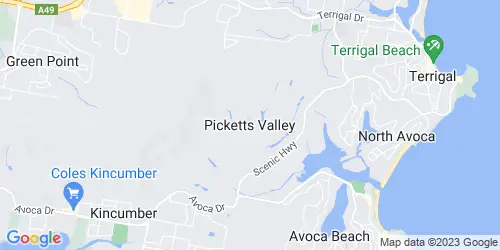 Picketts Valley crime map
