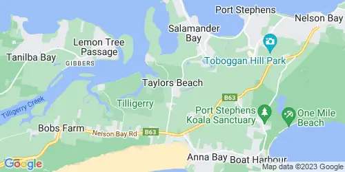 Taylors Beach crime map